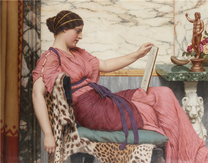 约翰·威廉·戈德沃德（John William Godward，英国画家）- 业余爱好者 (1915)