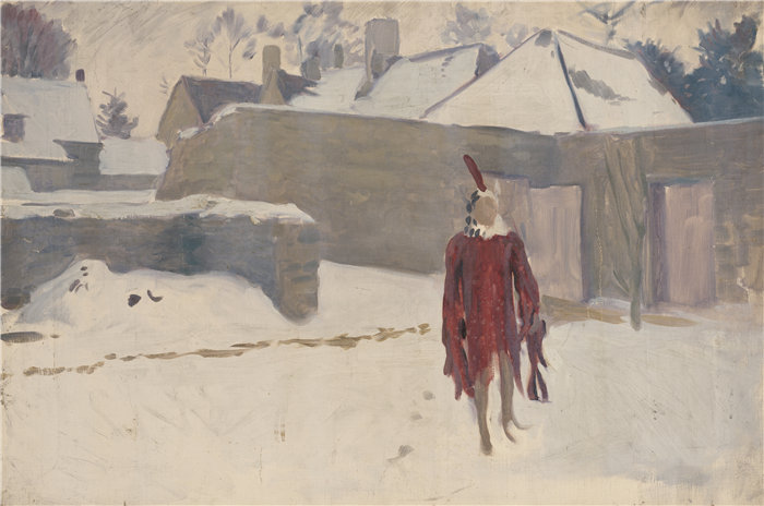 约翰·辛格·萨金特 (John Singer Sargent，美国画家)作品-雪中​​人偶（约 1893–95 年）