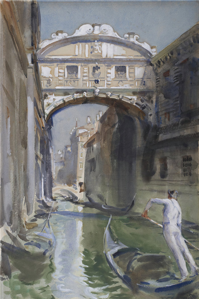 约翰·辛格·萨金特 (John Singer Sargent，美国画家)作品-叹息桥