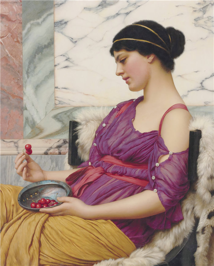 约翰·威廉·戈德沃德（John William Godward，英国画家）- 伊斯梅尼亚 (1908)