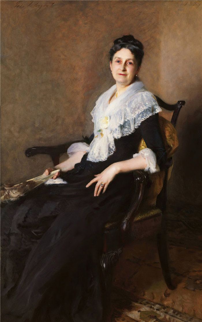约翰·辛格·萨金特 (John Singer Sargent，美国画家)作品-伊丽莎白·艾伦·马昆德 (1887)