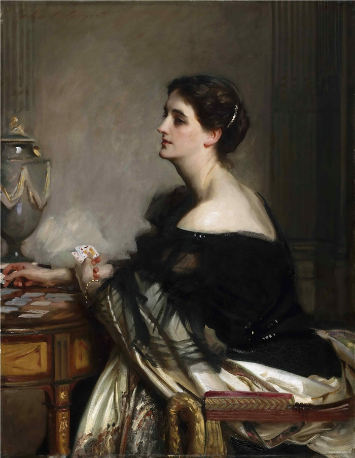 约翰·辛格·萨金特 (John Singer Sargent，美国画家)作品-西比尔·弗朗西斯·格雷，后来的伊甸夫人 (1906)