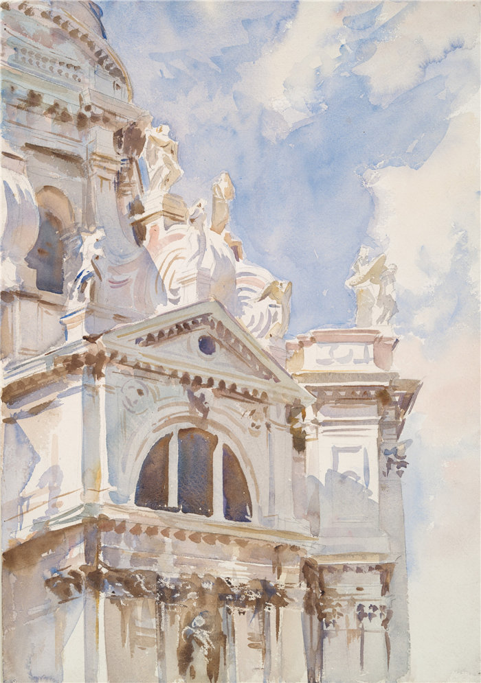 约翰·辛格·萨金特 (John Singer Sargent,美国画家)作品-敬礼,威尼斯(约 1904-7)