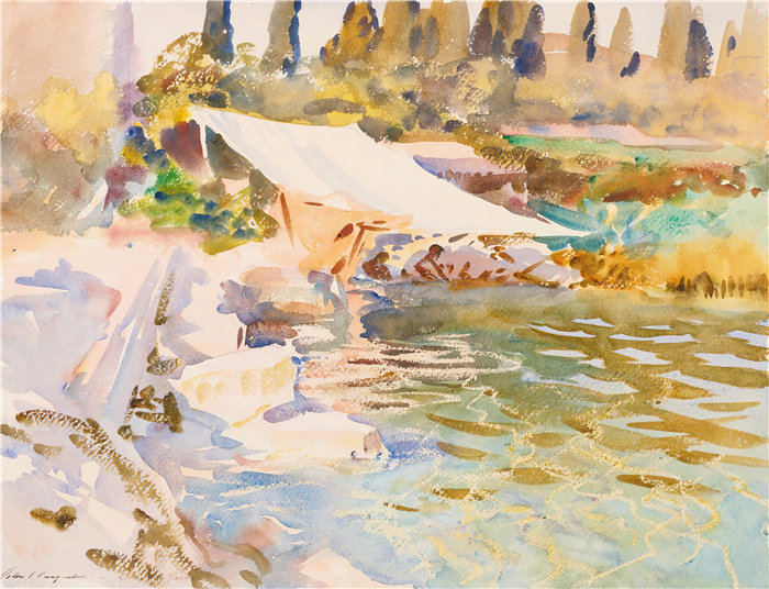 约翰·辛格·萨金特 (John Singer Sargent,美国画家)作品-加尔达湖
