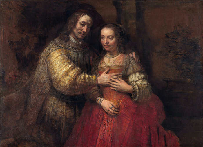 伦勃朗·范·瑞恩 (Rembrandt van Rijn,荷兰 ) 作品 - 犹太新娘( 1665 - 1669)