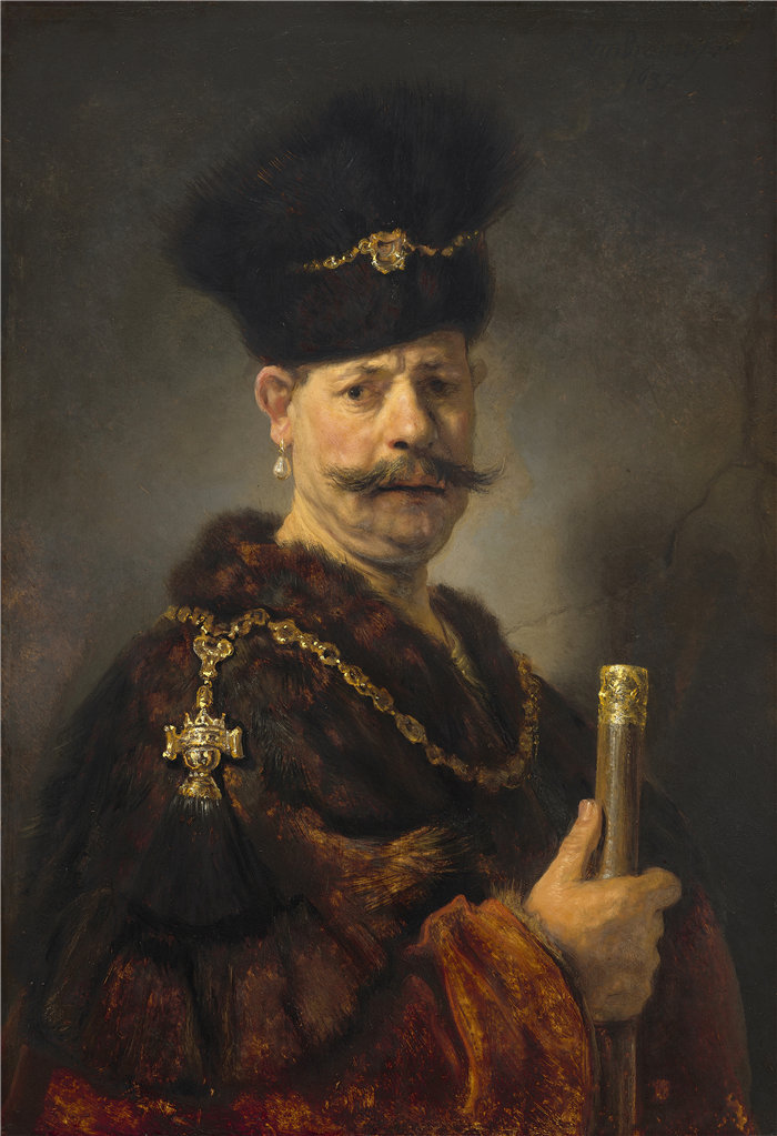 伦勃朗·范·瑞恩 (Rembrandt van Rijn,荷兰 ) 作品 - 波兰贵族 (1637)