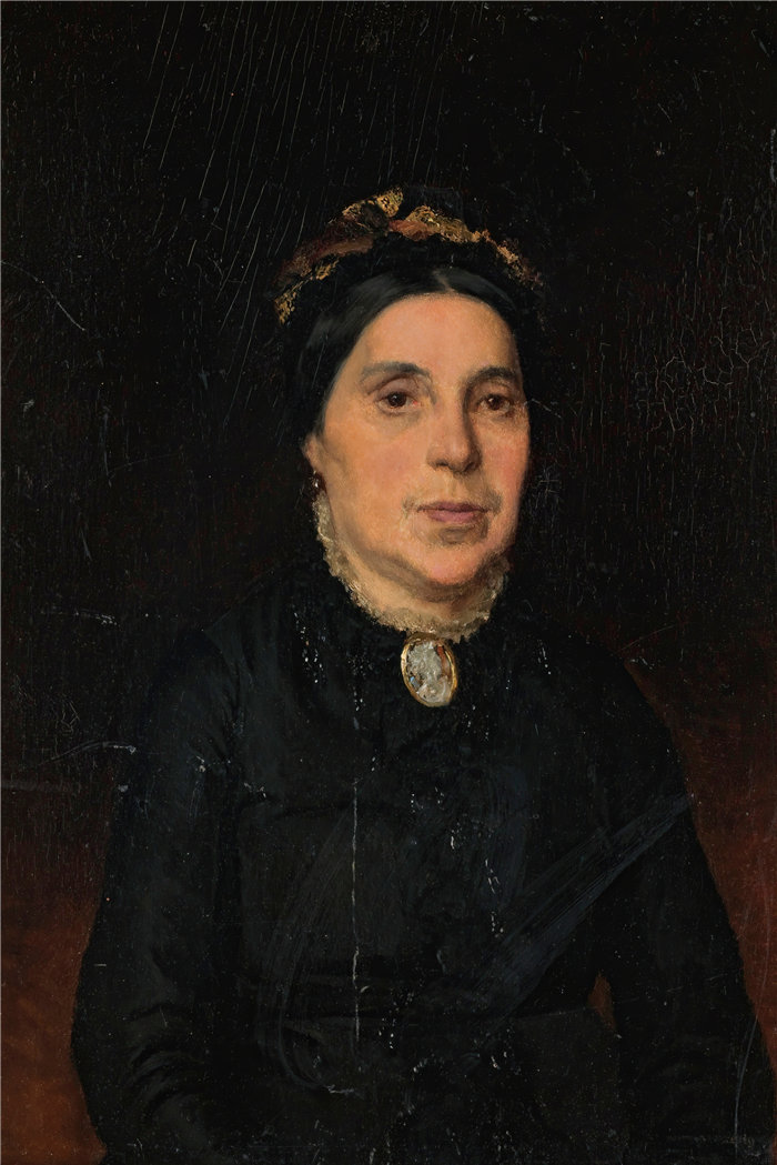 路德维希·多伊奇(Ludwig Deutsch 奥地利画家)作品 -Ignaz Deutsch 妻子的肖像（1886 年）_1