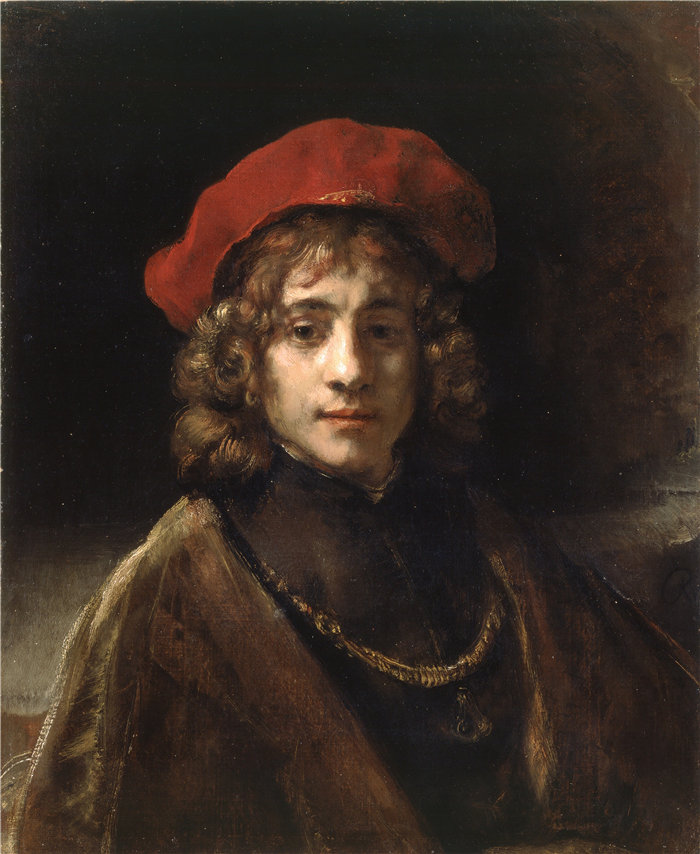 伦勃朗·范·瑞恩 (Rembrandt van Rijn,荷兰 ) 作品 - 提图斯,艺术家的儿子(约 1657 年)