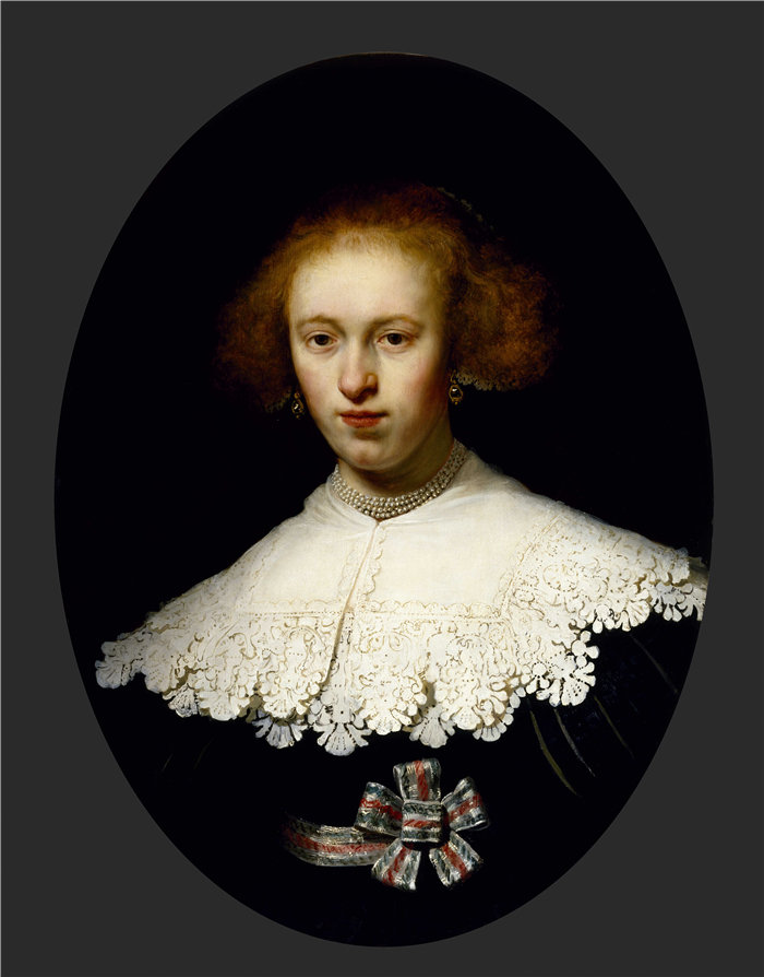 伦勃朗·范·瑞恩  (Rembrandt van Rijn，荷兰 ) 作品 - 一个年轻女子的肖像