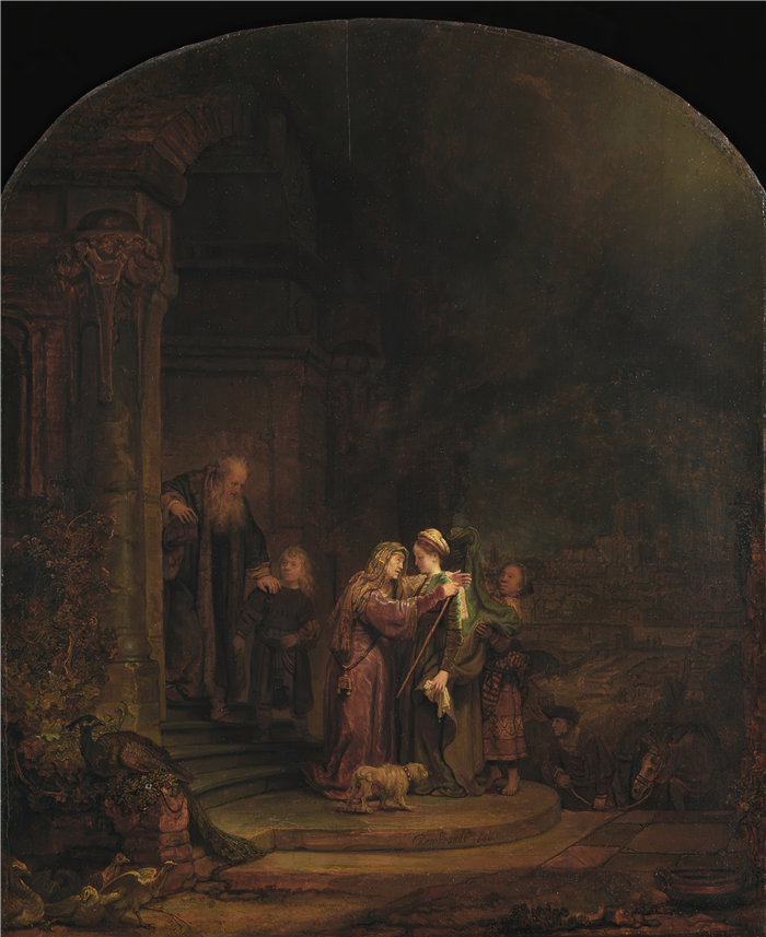 伦勃朗·范·瑞恩  (Rembrandt van Rijn，荷兰 ) 作品 - 探访 (1640)