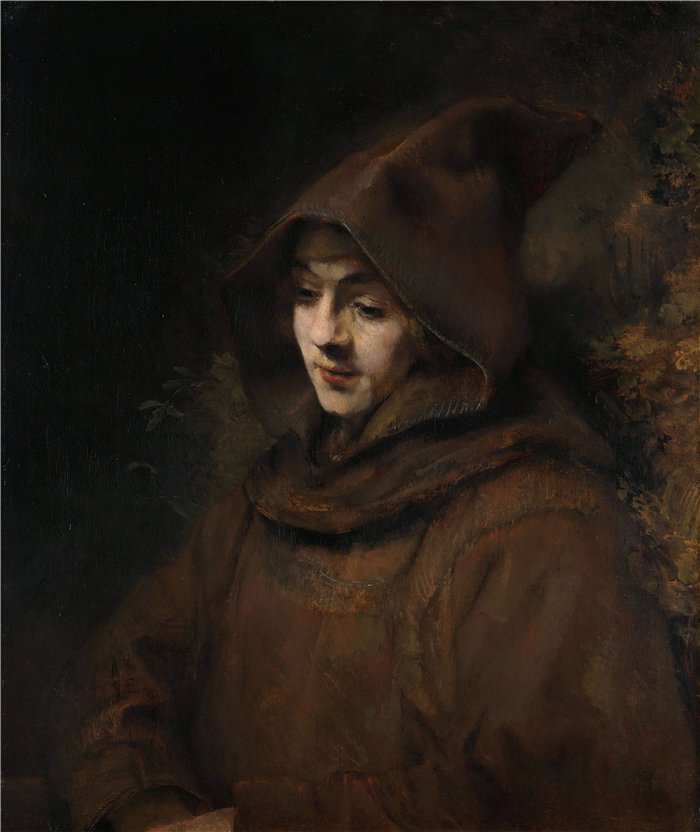 伦勃朗·范·瑞恩 (Rembrandt van Rijn,荷兰 ) 作品 - 修士习惯中的提图斯 (1660)