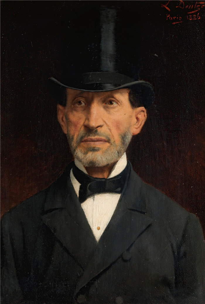 路德维希·多伊奇(Ludwig Deutsch 奥地利画家)作品 -伊格纳兹·德意志 (1886) 的肖像