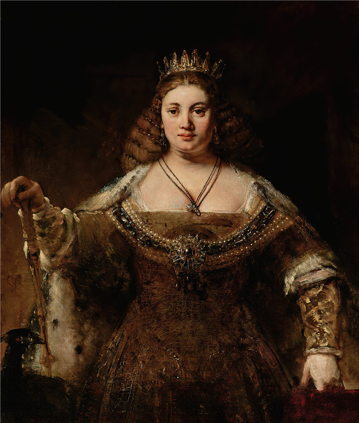 伦勃朗·范·瑞恩 (Rembrandt van Rijn,荷兰 ) 作品 - 朱诺(约 1662-1665 年)