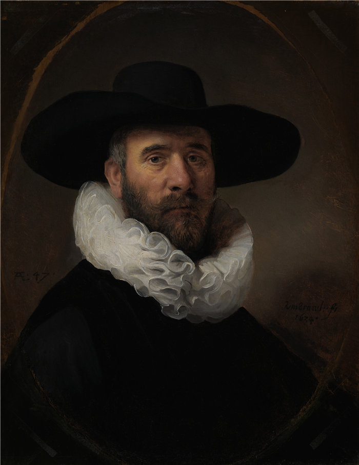 伦勃朗·范·瑞恩  (Rembrandt van Rijn，荷兰 ) 作品 - Dirck Jansz. Pesser 的肖像（约 1634 年）