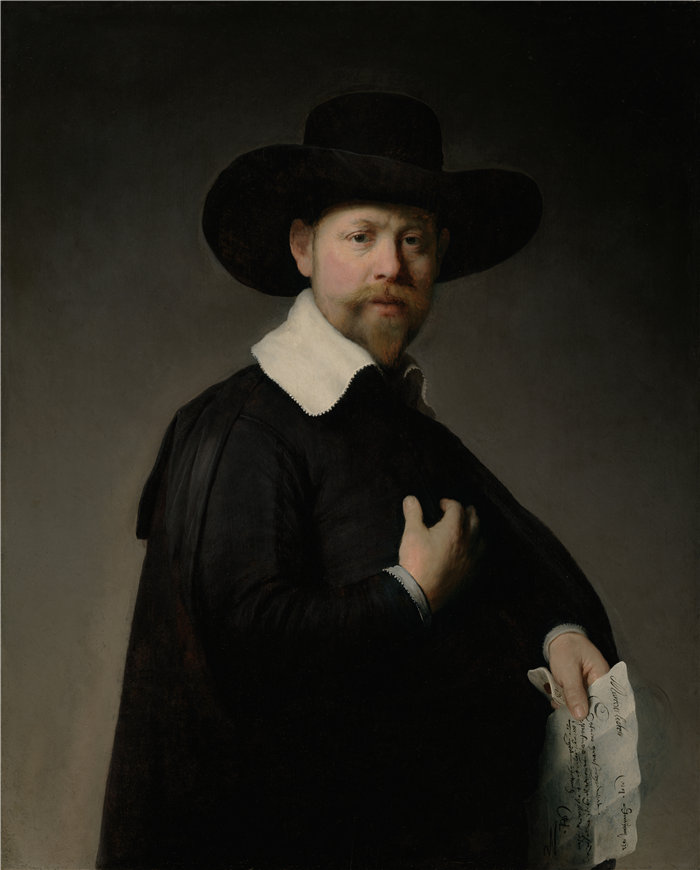 伦勃朗·范·瑞恩 (Rembrandt van Rijn ) 作品 - Marten Looten 的肖像(1632)