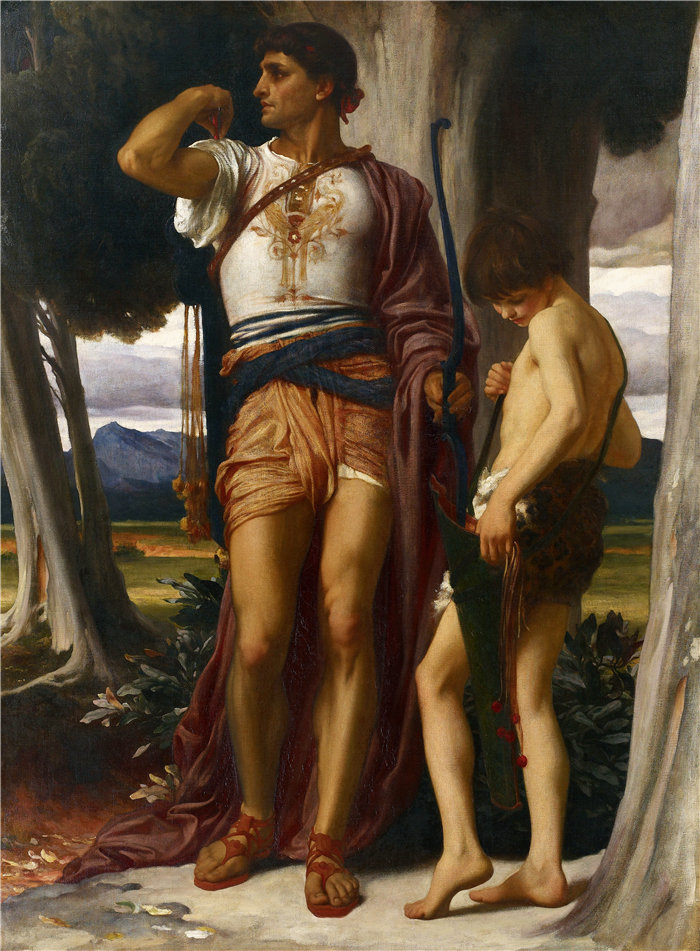 弗雷德里克·莱顿(Frederick Leighton)作品 - 乔纳森给大卫的信物（约 1868 年）