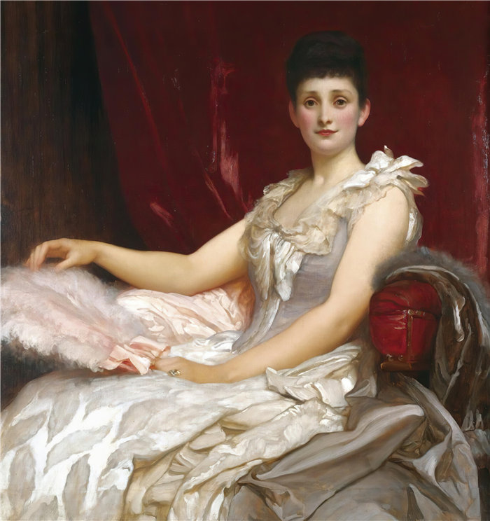 弗雷德里克·莱顿(Frederick Leighton)作品 - 柯勒律治夫人艾米·奥古斯塔的肖像