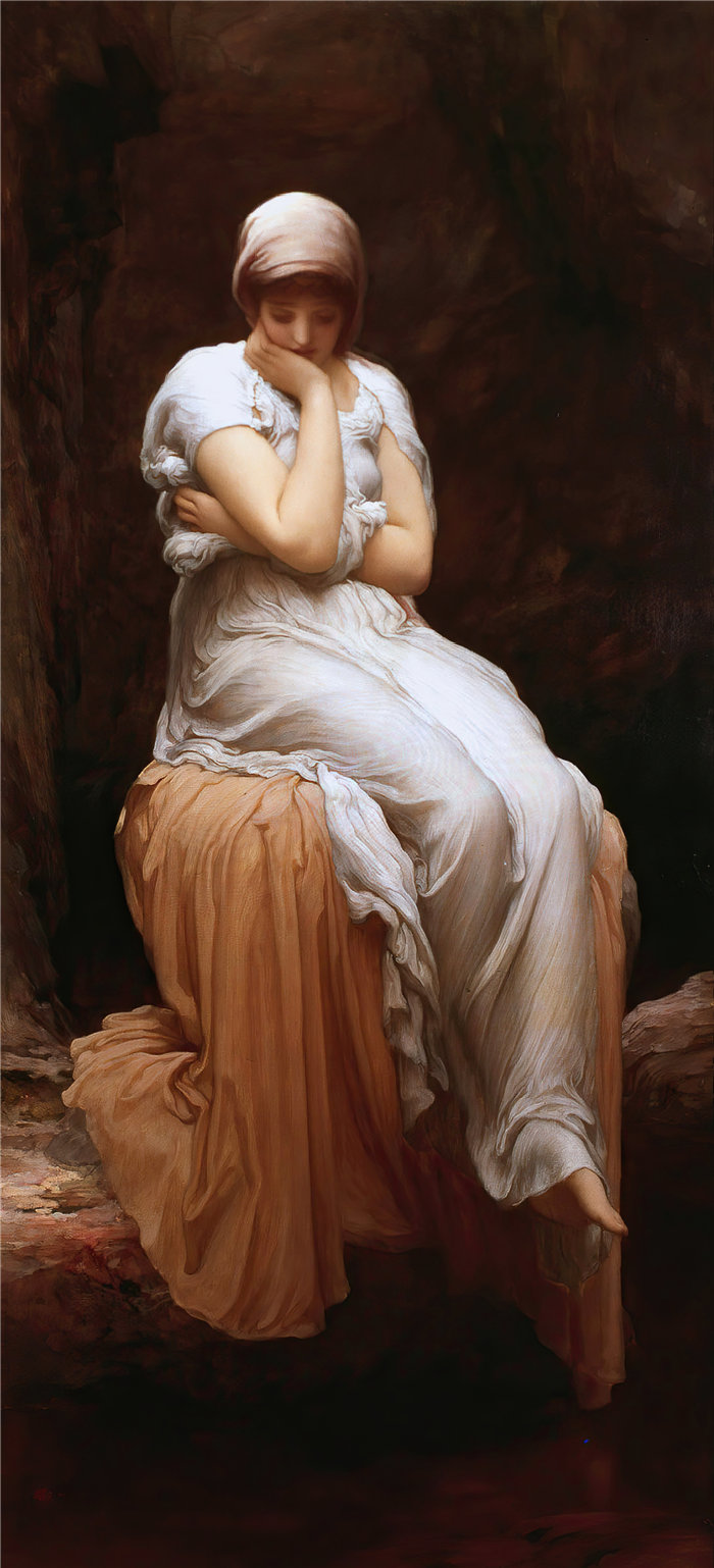 弗雷德里克·莱顿(Frederick Leighton)作品 - 孤独（大约 1890 年）