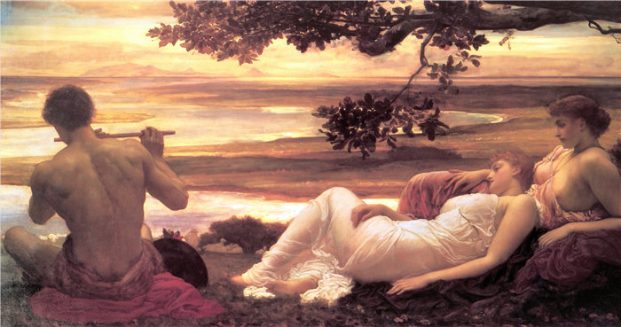 弗雷德里克·莱顿(Frederick Leighton)作品 - 田园诗 (1880)