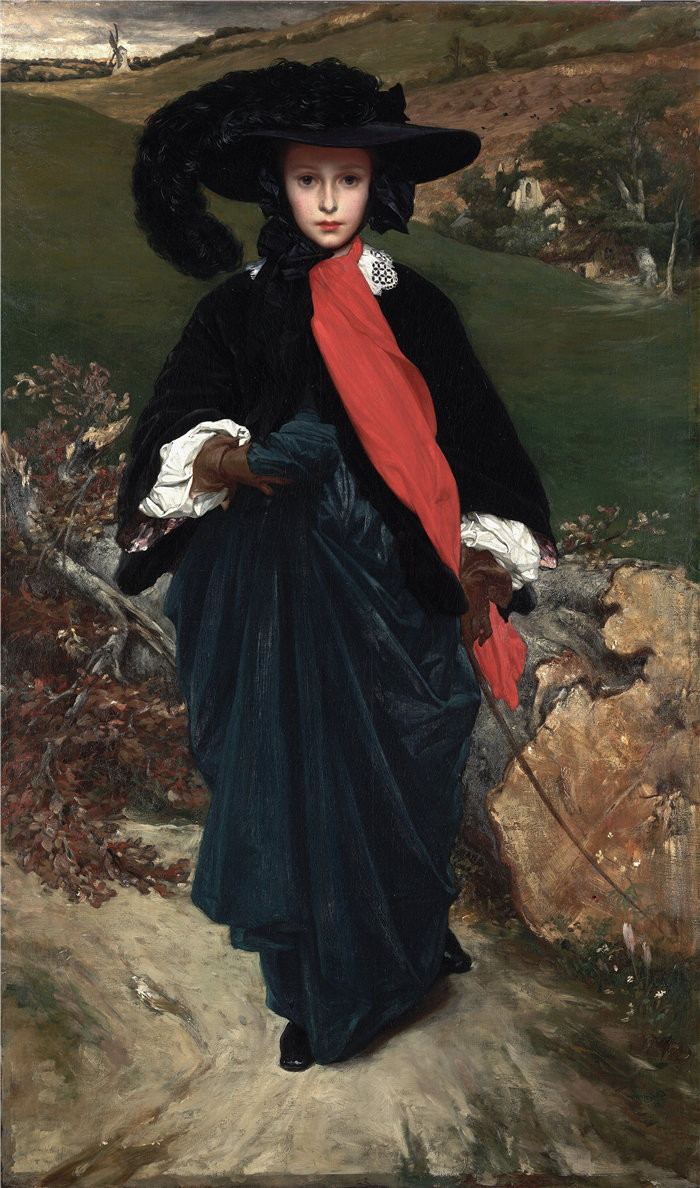 弗雷德里克·莱顿(Frederick Leighton)作品 - May Sartoris 肖像（约 1860 年）