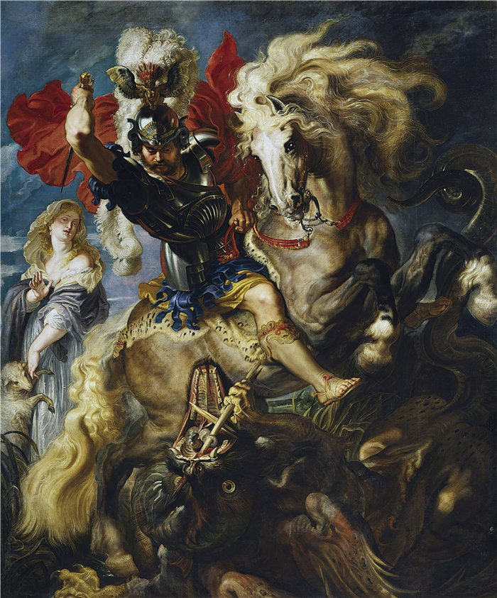 彼得·保罗·鲁本斯( Peter Paul Rubens)作品-圣乔治与龙作战(1606-1608)