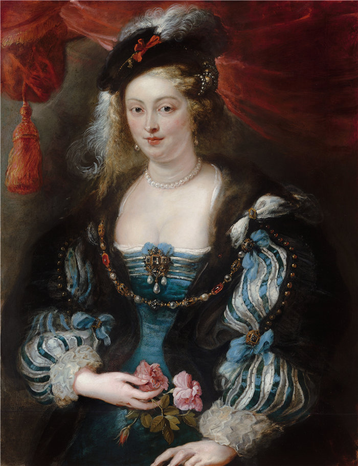 彼得·保罗·鲁本斯( Peter Paul Rubens)作品-年轻女子肖像(1620 - 1630)