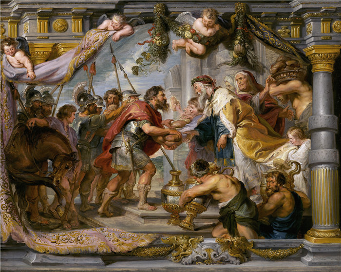 彼得·保罗·鲁本斯( Peter Paul Rubens)作品-亚伯拉罕与麦基洗德的会面(约 1626 年)