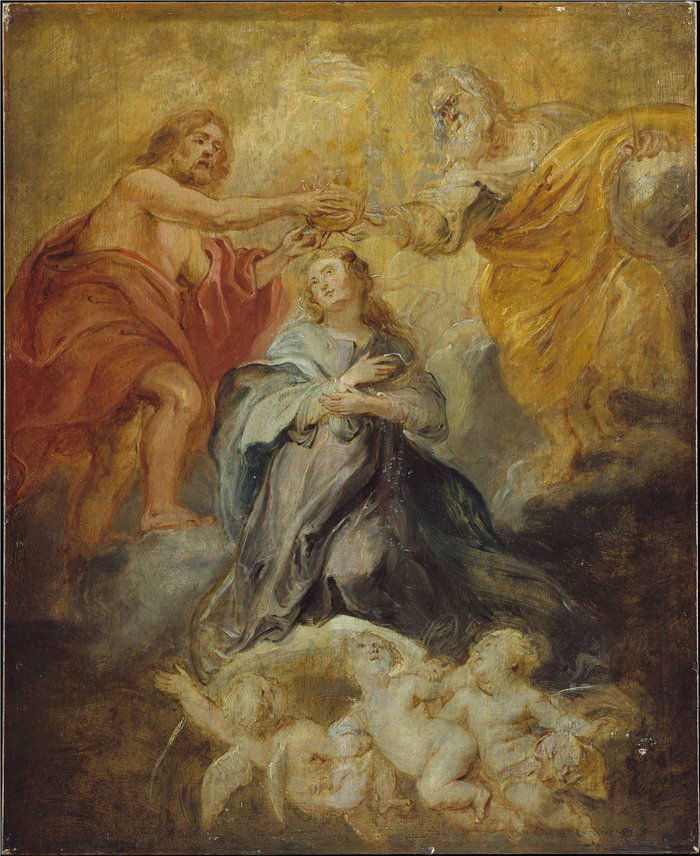 彼得·保罗·鲁本斯( Peter Paul Rubens)作品-圣母加冕(约 1632-33 年)