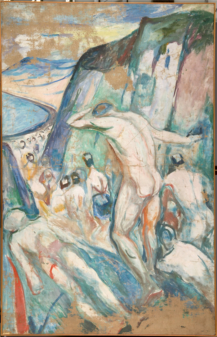 爱德华·蒙克（Edvard Munch）作品 - 风暴，右部（1926-27）