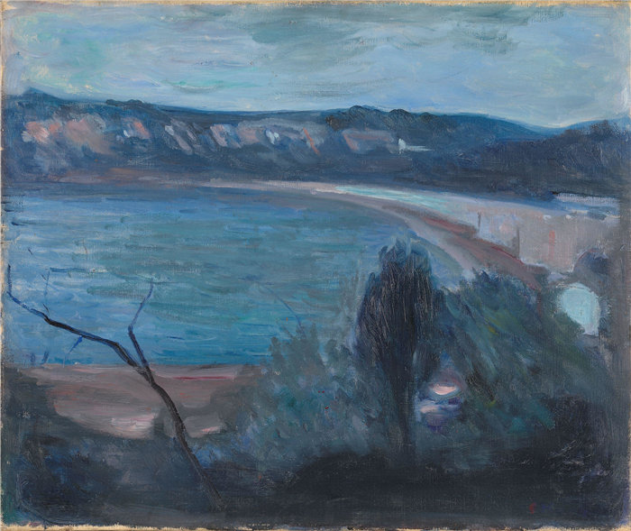 爱德华·蒙克（Edvard Munch）作品 - 地中海的月光 (1891)