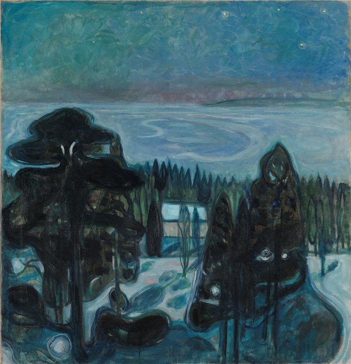 爱德华·蒙克（Edvard Munch）作品 - 白夜（1900-1901）