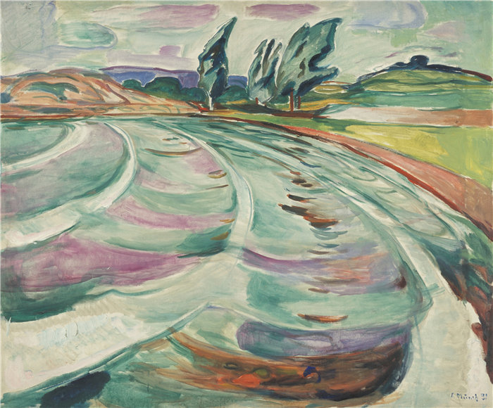 爱德华·蒙克（Edvard Munch）作品 - 波浪 (1931)