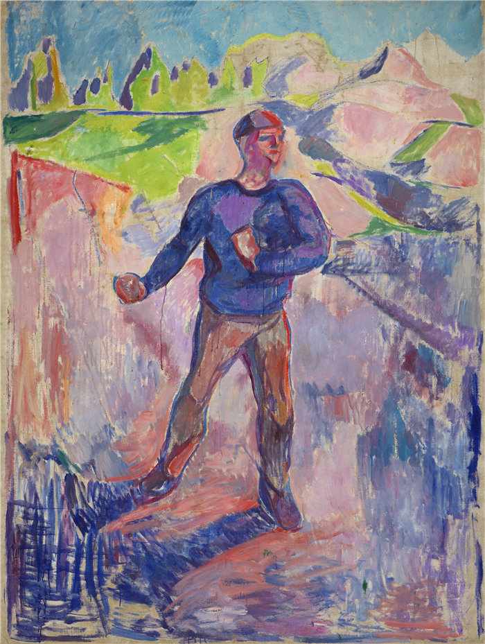 爱德华·蒙克（Edvard Munch）作品 - 播种者 (1912-1913)