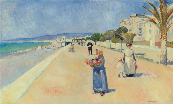 爱德华·蒙克（Edvard Munch）作品 - Morgen På Promenade Des Anglais (Morning On The Promenade Des Anglais) (189