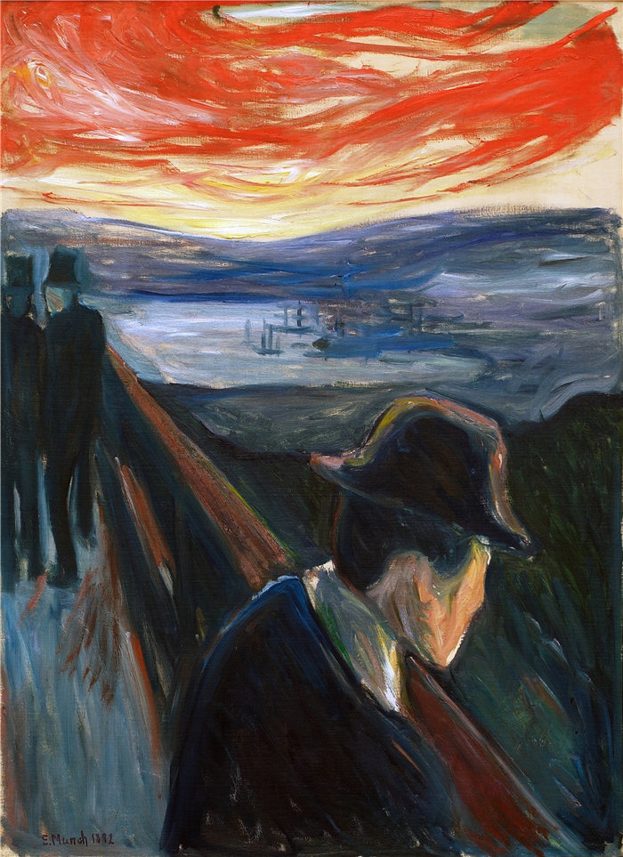 爱德华·蒙克（Edvard Munch）作品 - 绝望 (1892)