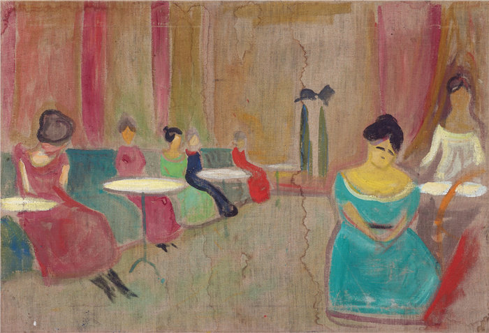 爱德华·蒙克（Edvard Munch）作品 - 妓-院场景（1897–99）