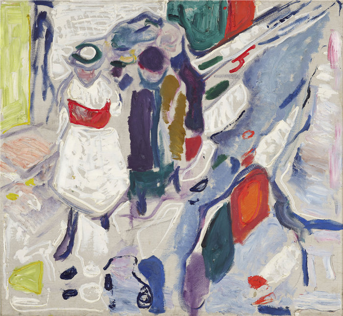 爱德华·蒙克（Edvard Munch）作品 - 街头儿童（1910-15）