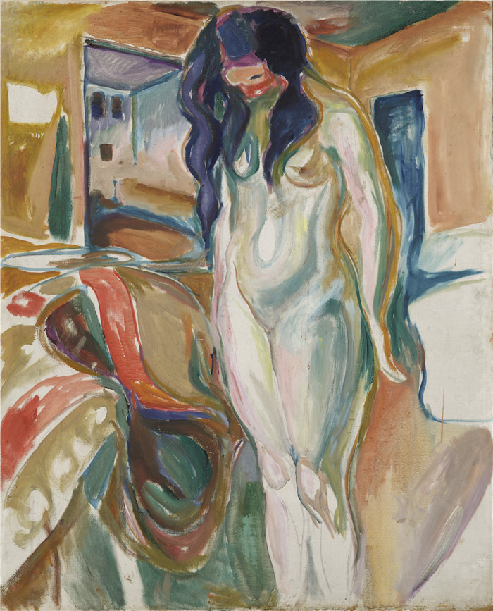 爱德华·蒙克（Edvard Munch）作品 - 柳条椅模型（1919-21）