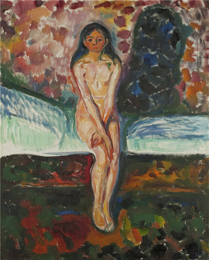 爱德华·蒙克（Edvard Munch）作品 - 青春期（1914-16）