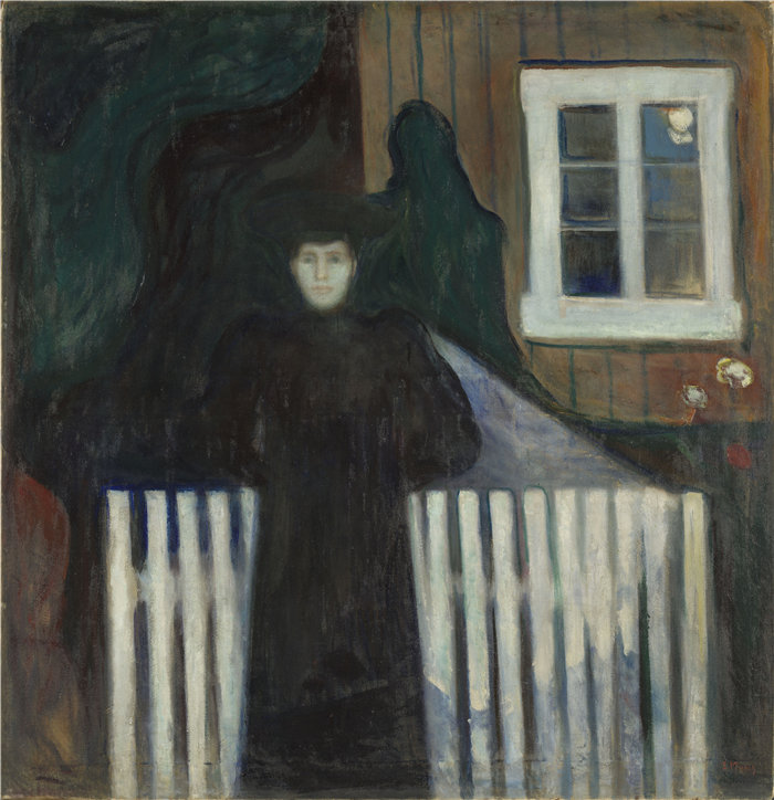 爱德华·蒙克（Edvard Munch）作品 - 月光 (1893)