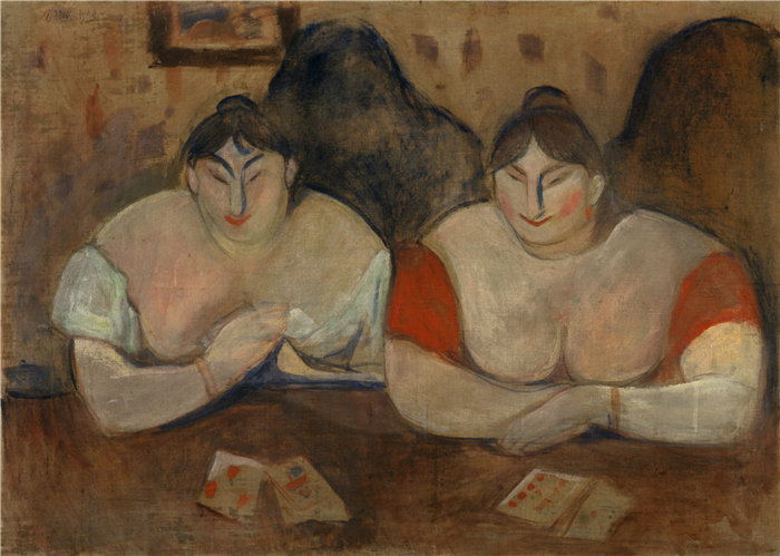爱德华·蒙克（Edvard Munch）作品 - 罗斯和艾米莉 (1893)