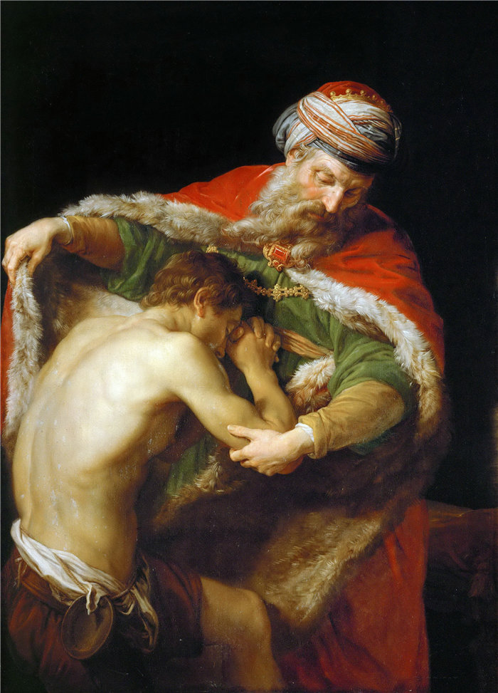 蓬佩奥·巴托尼 (Pompeo Girolamo Batoni，意大利) 作品-浪子归来 (1773)
