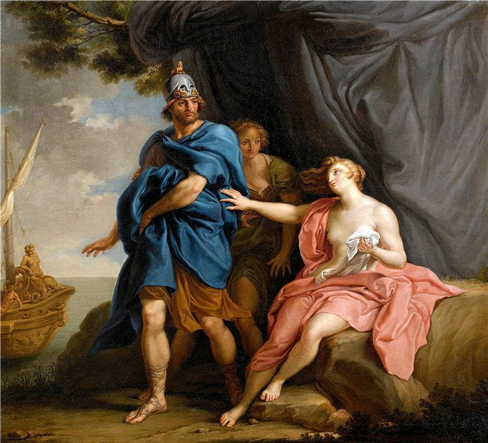 蓬佩奥·巴托尼 (Pompeo Girolamo Batoni，意大利) 作品-狄多与埃涅阿斯 (1747)