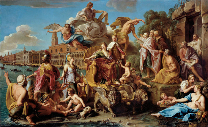蓬佩奥·巴托尼 (Pompeo Girolamo Batoni，意大利) 作品-威尼斯的胜利（1737）