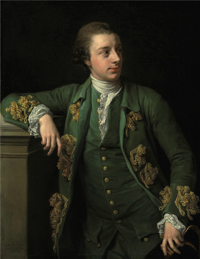 蓬佩奥·巴托尼 (Pompeo Girolamo Batoni,意大利) 作品-托马斯·福特斯库 (Thomas Fortescue) 的肖像 (1767)