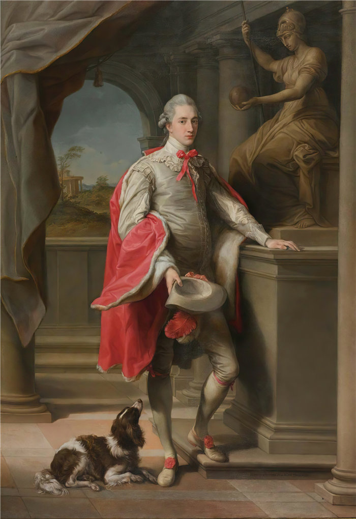 蓬佩奥·巴托尼 (Pompeo Girolamo Batoni，意大利) 作品-约翰的肖像，第三代伯顿男爵蒙森