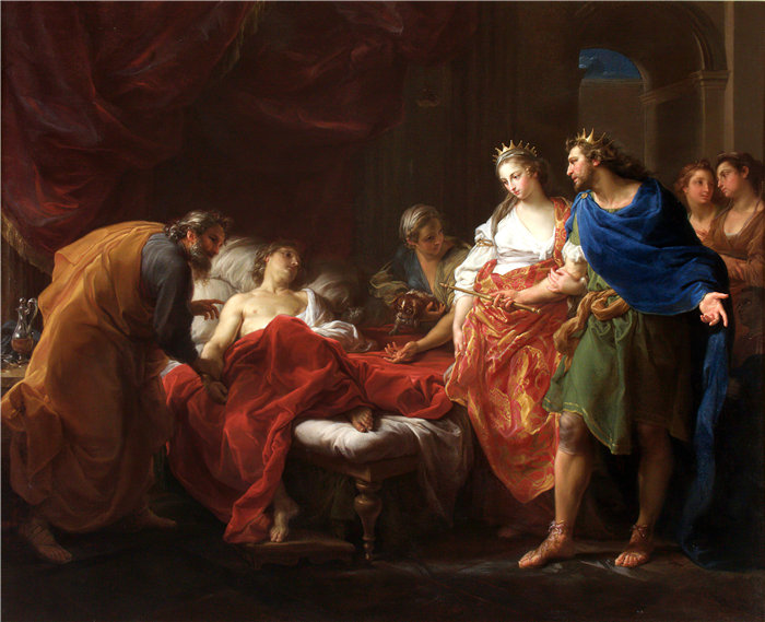 蓬佩奥·巴托尼 (Pompeo Girolamo Batoni，意大利) 作品-安条克与斯特拉托尼斯 (1746)