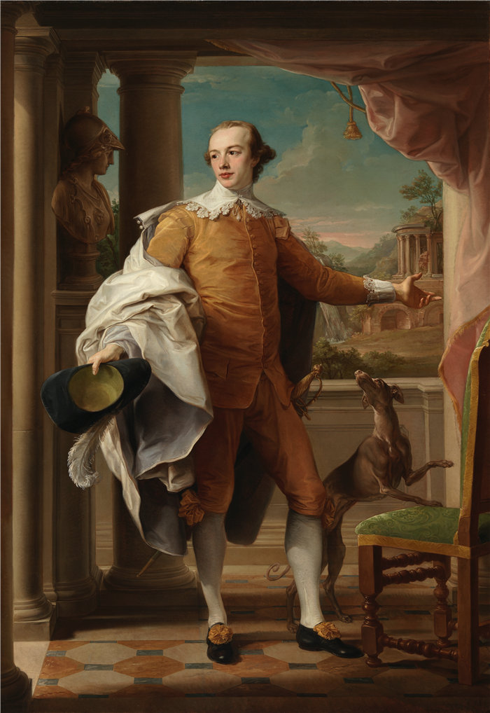 蓬佩奥·巴托尼 (Pompeo Girolamo Batoni,意大利) 作品-温德姆爵士的肖像 Knatchbull-Wyndham (1758-1759)