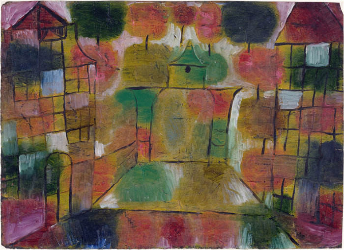 保罗・克利（Paul Klee，德国 ）作品-Baum und Architektur–Rhythmen（树与建筑–节奏）（1920）