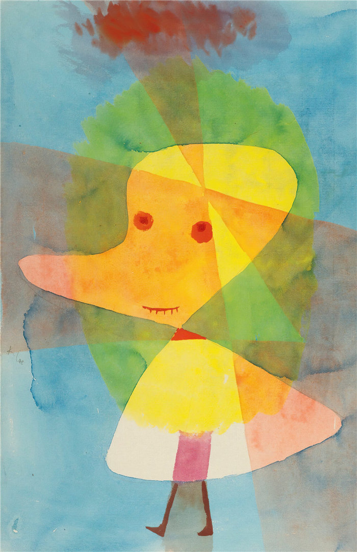 保罗・克利（Paul Klee，德国 ）作品-Kleiner Gartengeist (Small Garden Ghost) (1929)